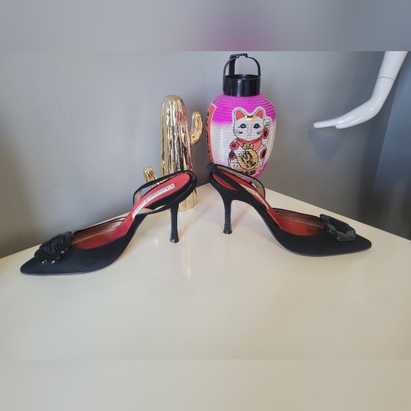 Christian LaCroix Vintage Slingback Heels, GUC, Size 38 - Picture 3 of 9